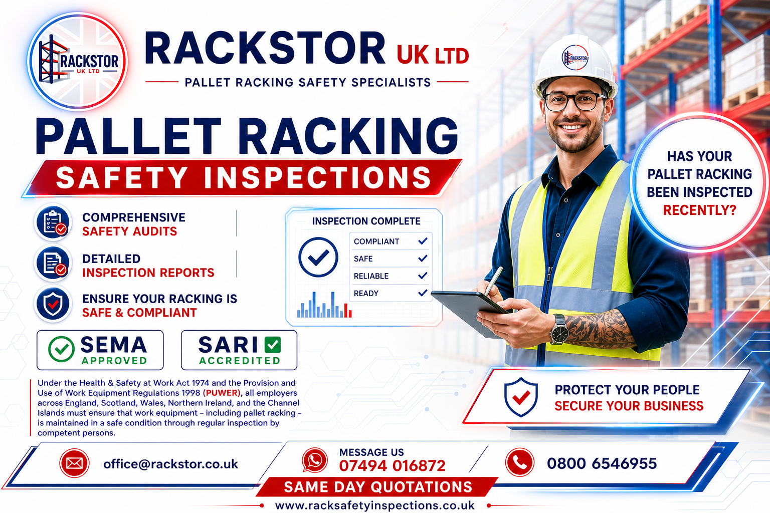 Pallet Rack Inspection & Warehouse Racking Inspection UK | SEMA-Aligned ...