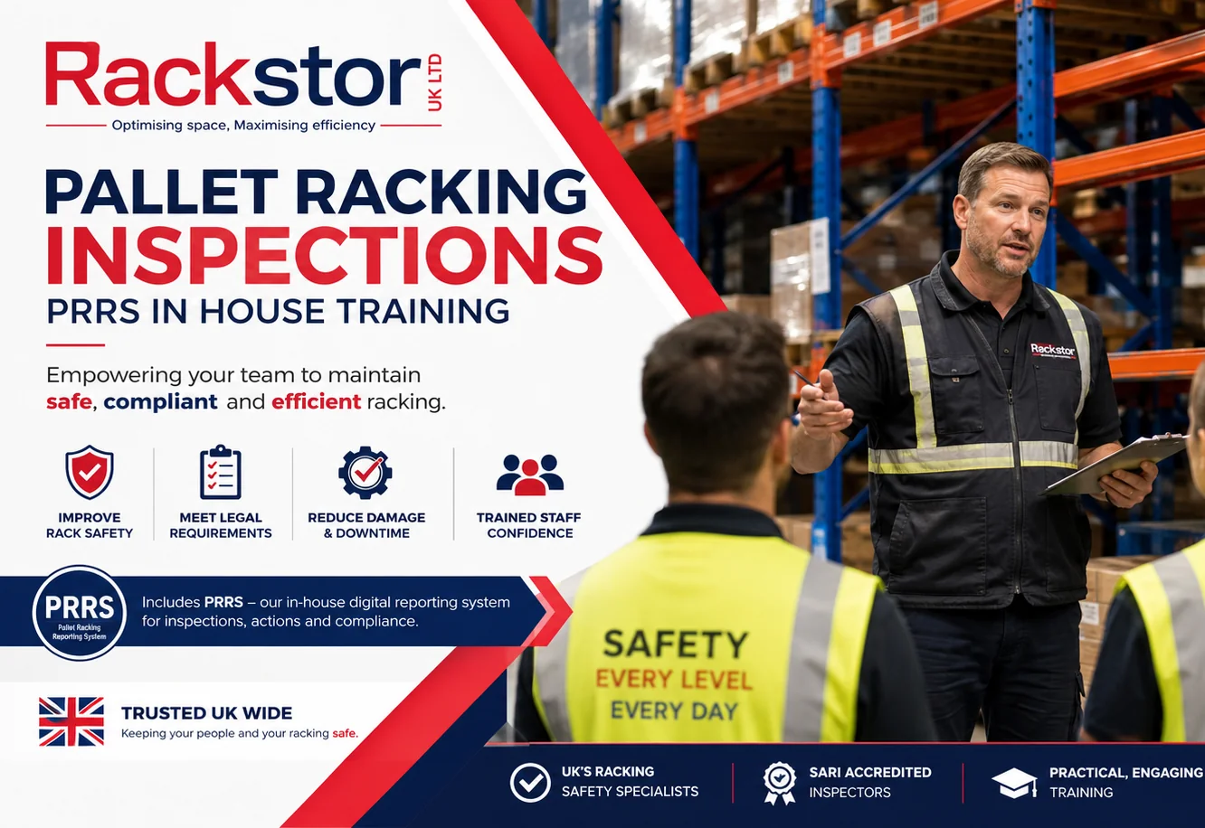 Rackstor PRRS in-house training — Person Responsible for Racking Safety course